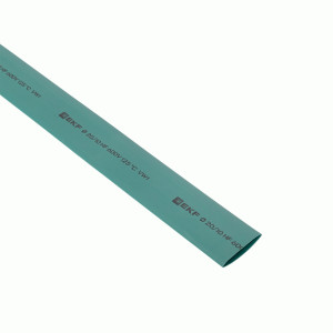 Термоусаживаемая трубка ТУТ 20/10 зеленая EKF (tut-20-j)