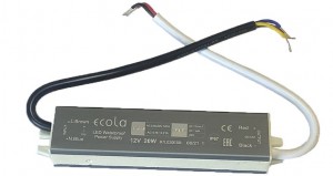 Ecola Блок питания для св/д лент 12V 20W IP67 178х29х21 (герметичный) B7L020ESB