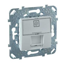 Unica Роз-а комп.1хRJ45 кат 5е бел.     