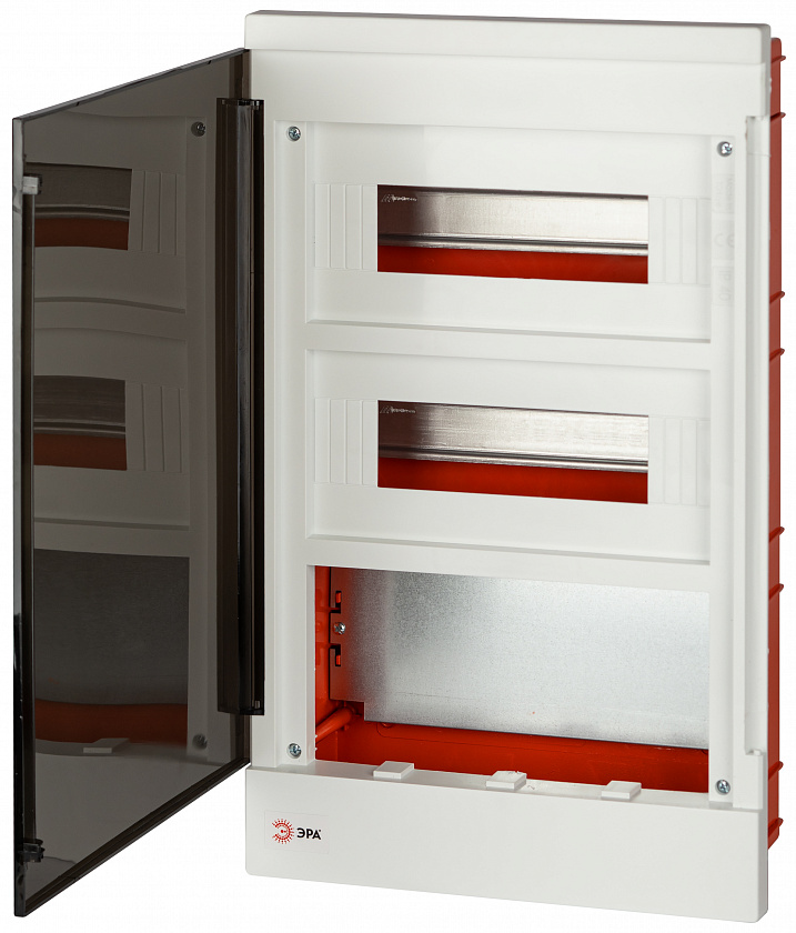 Корпус пластиковый встраиваемый MULTIBOX со слаботочным отсеком 24 модуля IP40 белый ЭРА Б0059317
