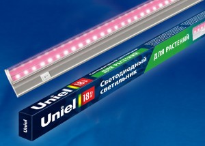 Uniel фито св-к св/д для растен 18W 28мкм/с, выкл. кр-син/фиол свеч L=600 ULI-P20-18W/SPSB IP40