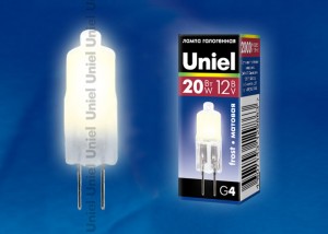 Uniel JC G4 12V 20W матовая JC-12/20/G4 FR