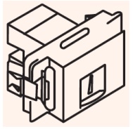 беж Розетка 1-ой комп.мини RJ45 кат5   70W  Zunis   