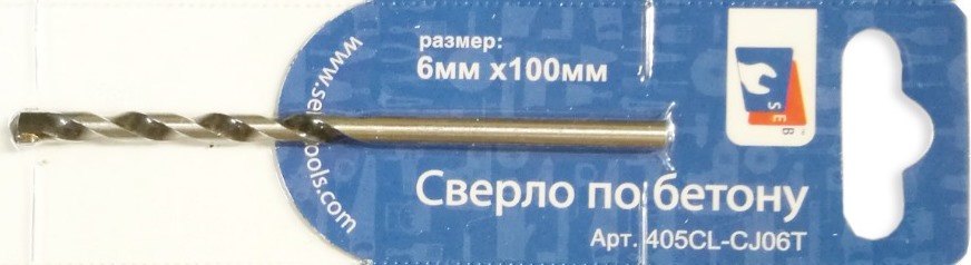 Сверло по бетону 6 x 100мм, TORGWIN 