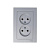 Розетка 2-м СП AtlasDesign 16А IP20 без заземл. в сборе алюм. SE ATN000320